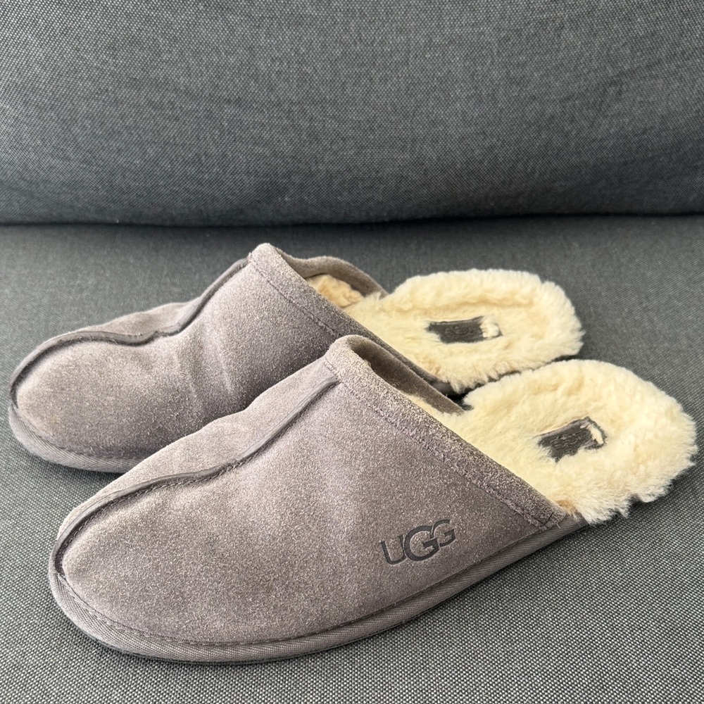 Men’s UGG Scuff House Slippers Gray Lounge Loungewear